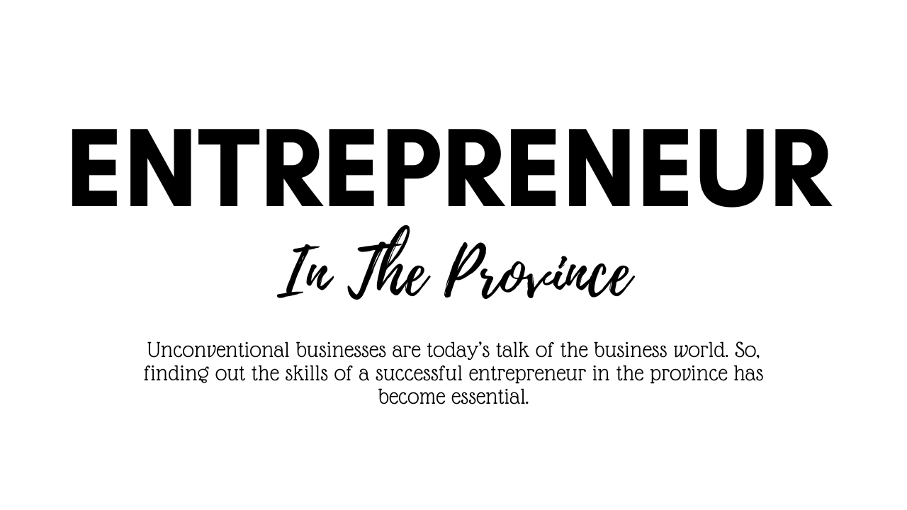 Entrepreneur In The Province