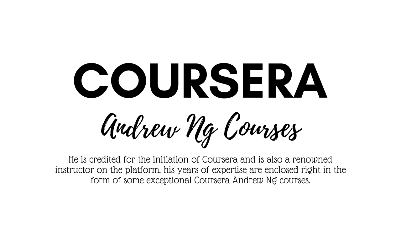 Coursera Andrew Ng Courses